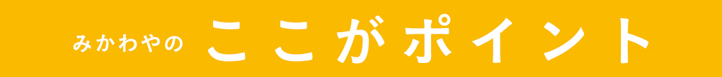 みかわやのここがポイント